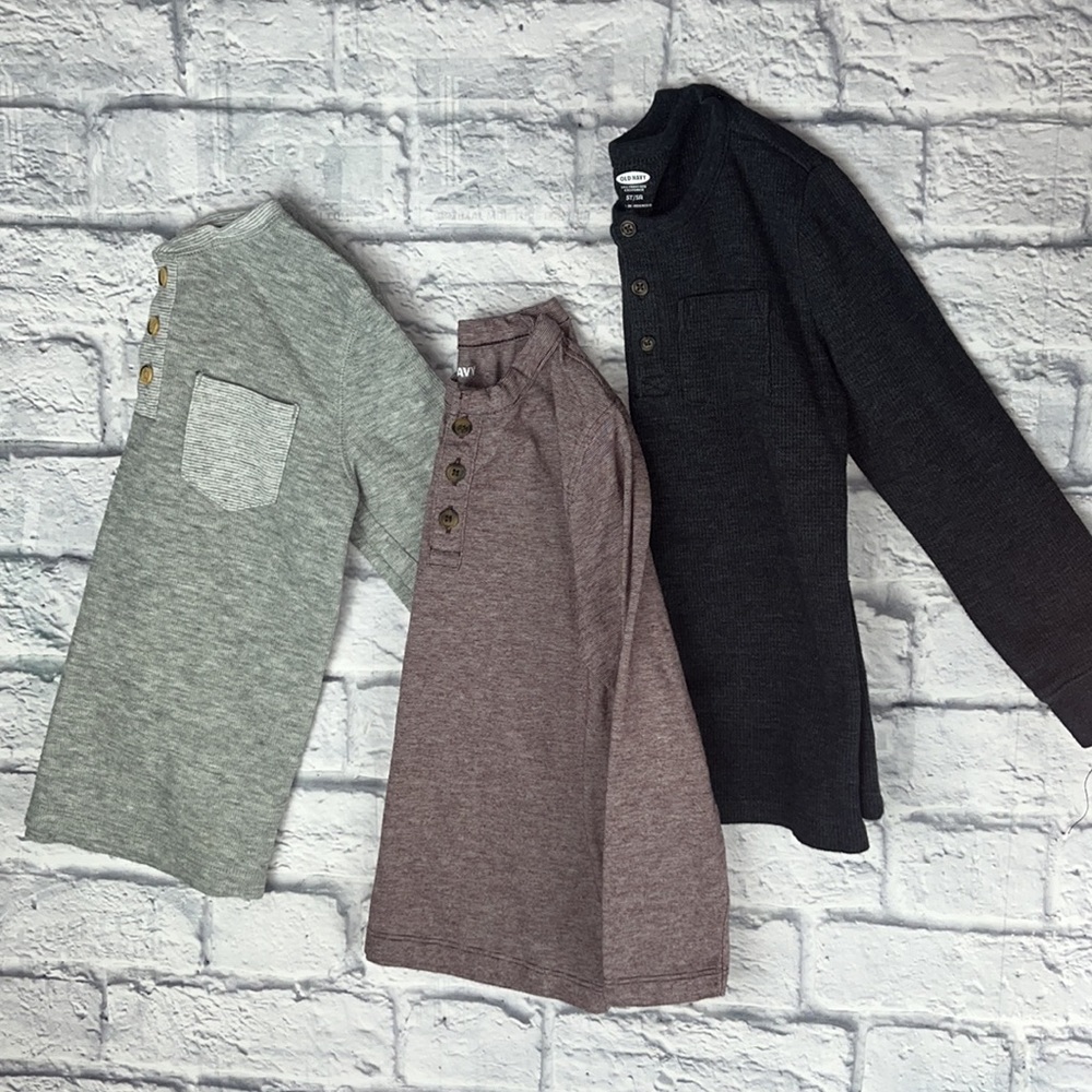 Set of 3 long sleeve toddler boy shirts size 5T